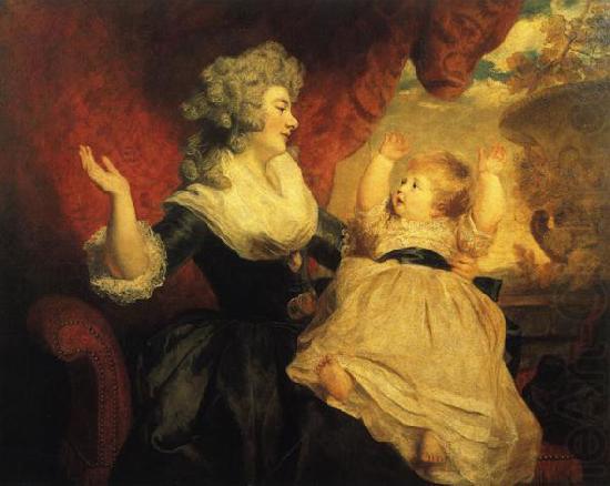 Sir Joshua Reynolds The Duchess of Devonshire and her Daughter Georgiana china oil painting image